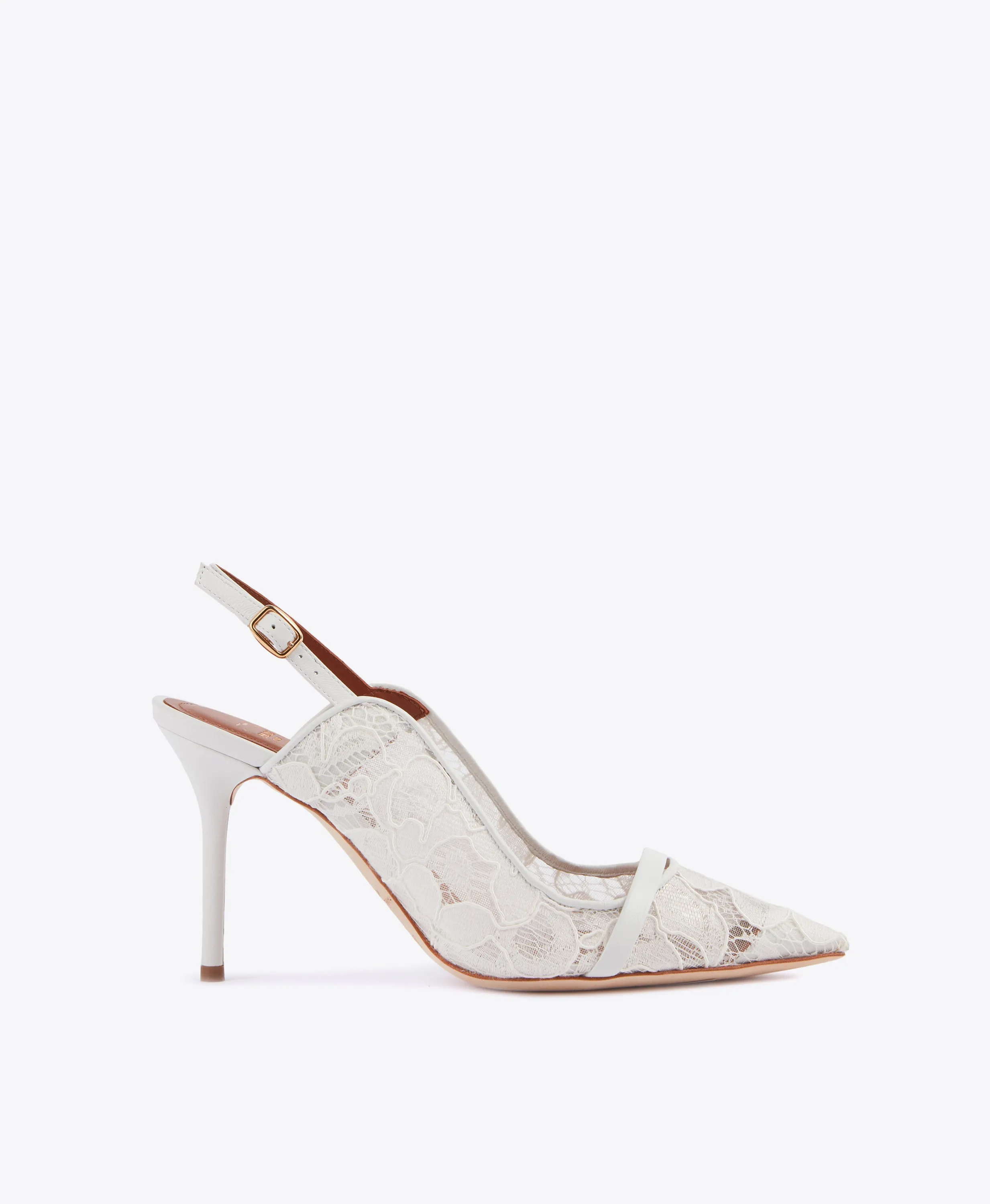Marion 85 White Lace Slingback