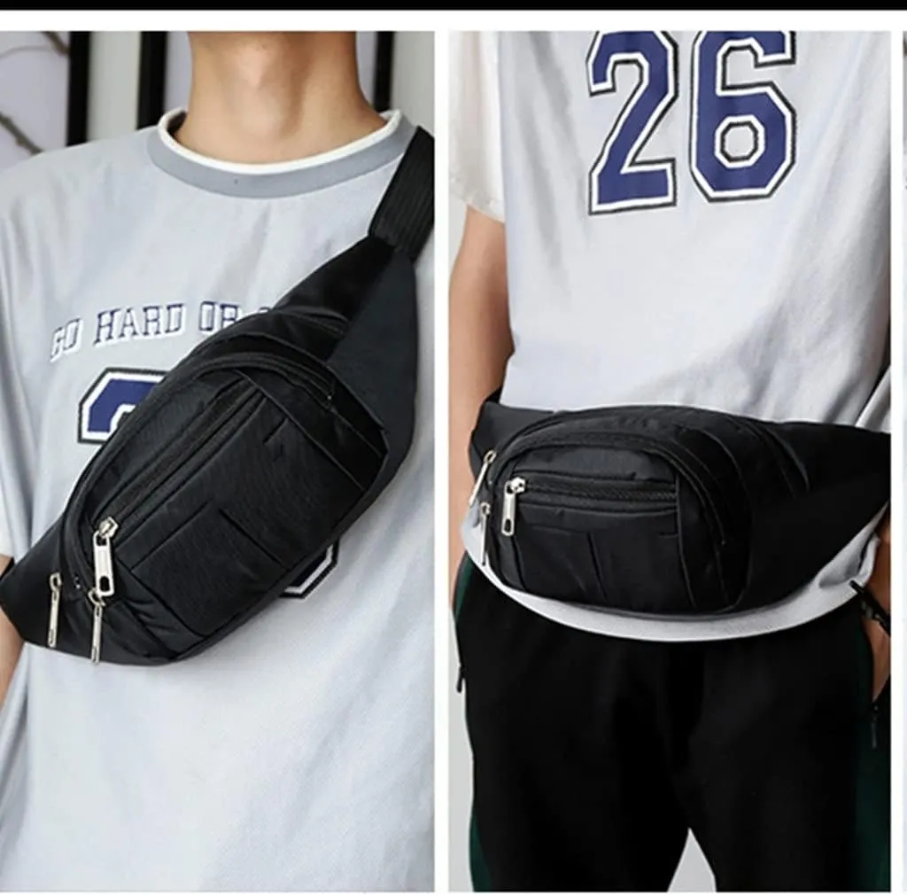 Men Fanny Pack Teenager Outdoor Sports Running Cycling Waist Bag Shoulder Belt Travel Phone Pouch Bags for Male