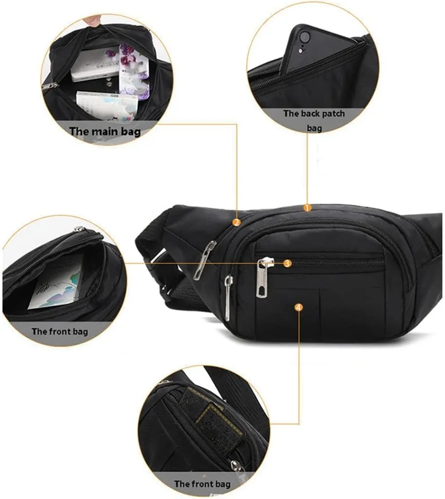 Men Fanny Pack Teenager Outdoor Sports Running Cycling Waist Bag Shoulder Belt Travel Phone Pouch Bags for Male