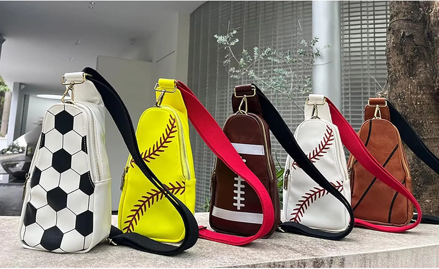 Men Women Baseball Shoulder Bag Chest Bag Sports Baseball Messenger Bags Messenger Satchel Bags for (Yellow, One Size)
