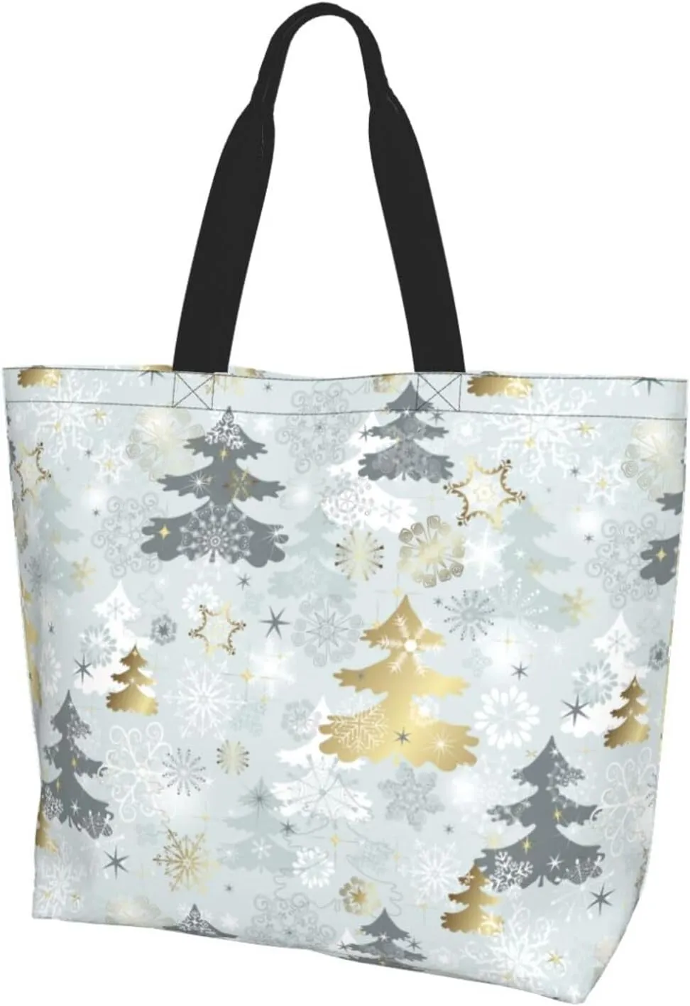 Merry Christmas Winter Tree Women's Tote Bag Large Capacity Single Shoulder Bags Handbag for Shopping Work