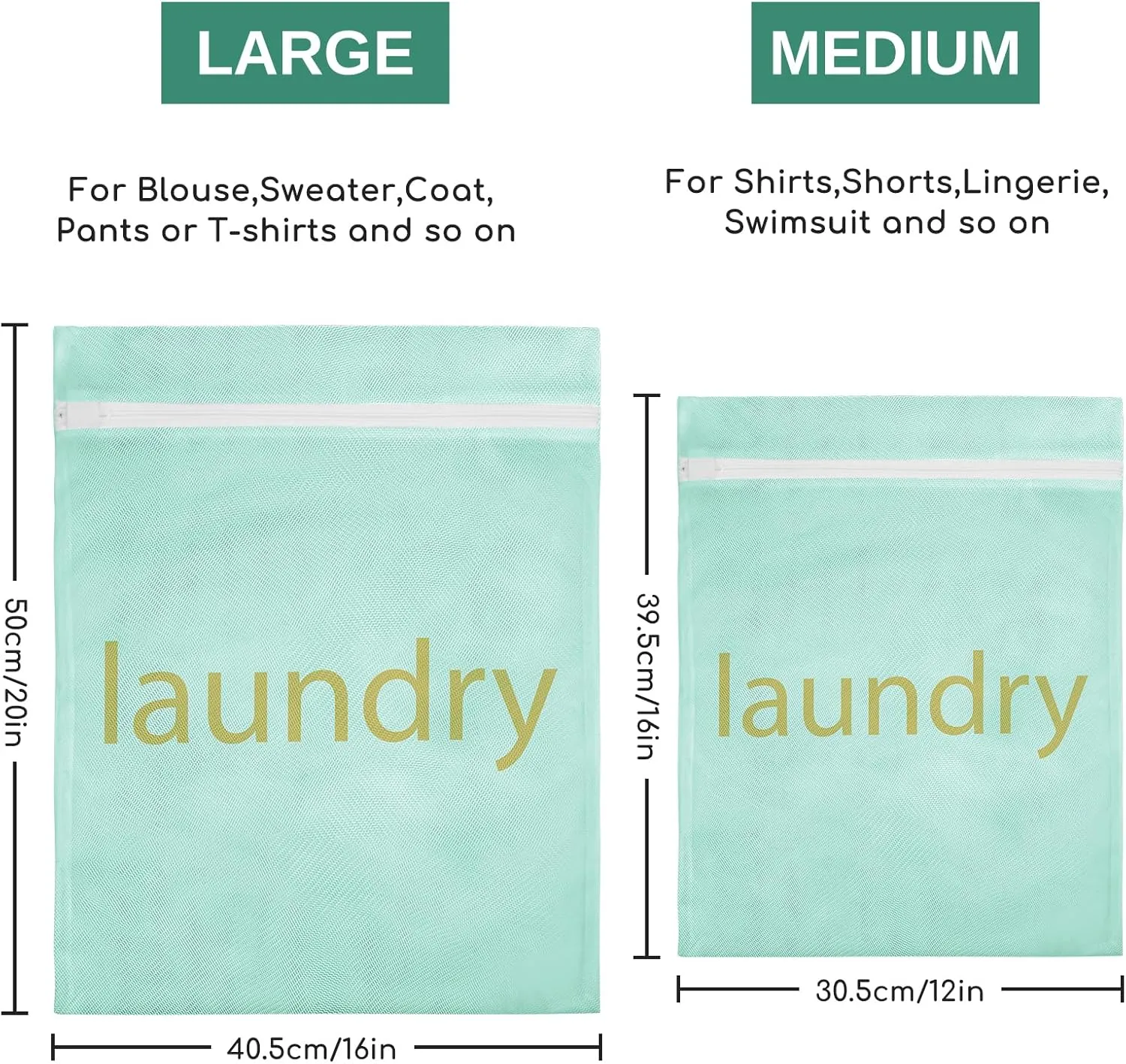 Mesh Laundry Bag for Delicates, Wash Bag for Underwear and Lingerie, Travel Storage Organize Bag