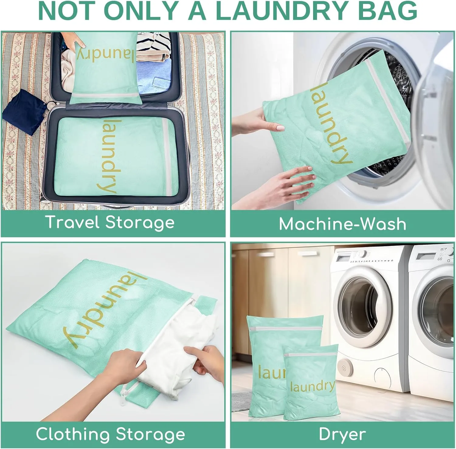 Mesh Laundry Bag for Delicates, Wash Bag for Underwear and Lingerie, Travel Storage Organize Bag