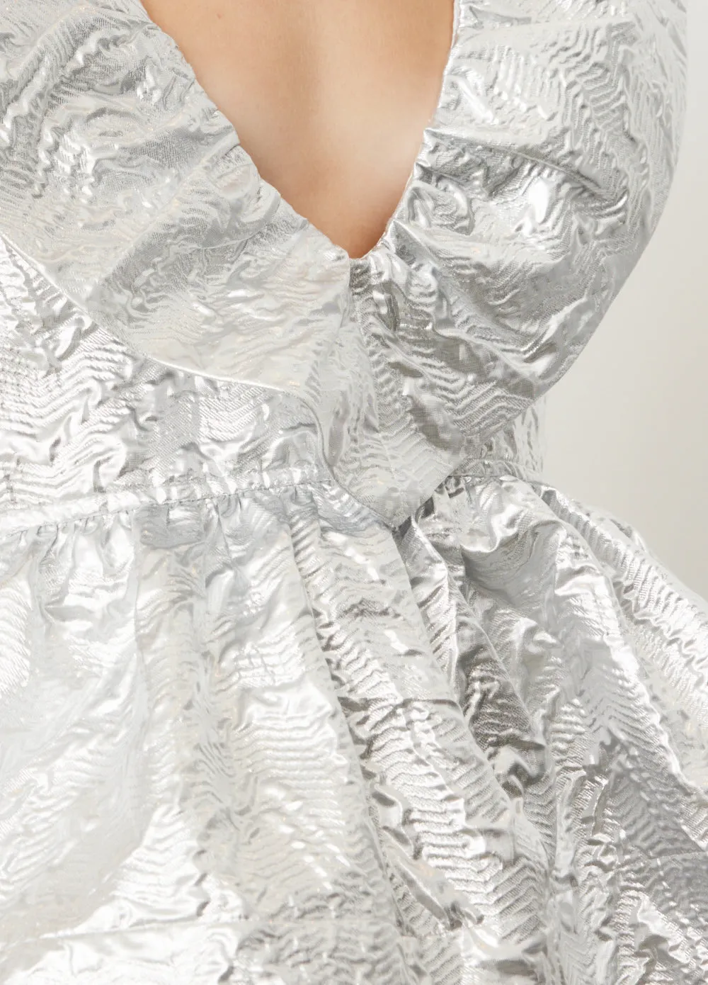 Metallic Jacquard Layer Dress