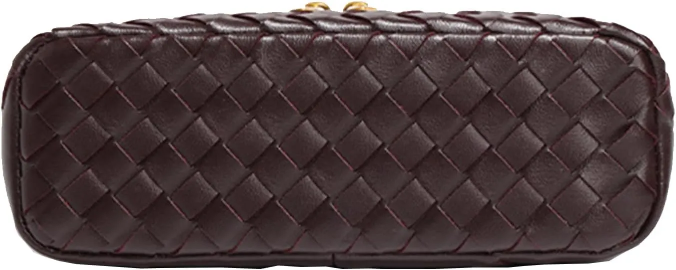 Mini Woven Crossbody Purse Square Box Bags Top-Handle Tote Handbag Shoulder Bag Cute Satchels Trendy