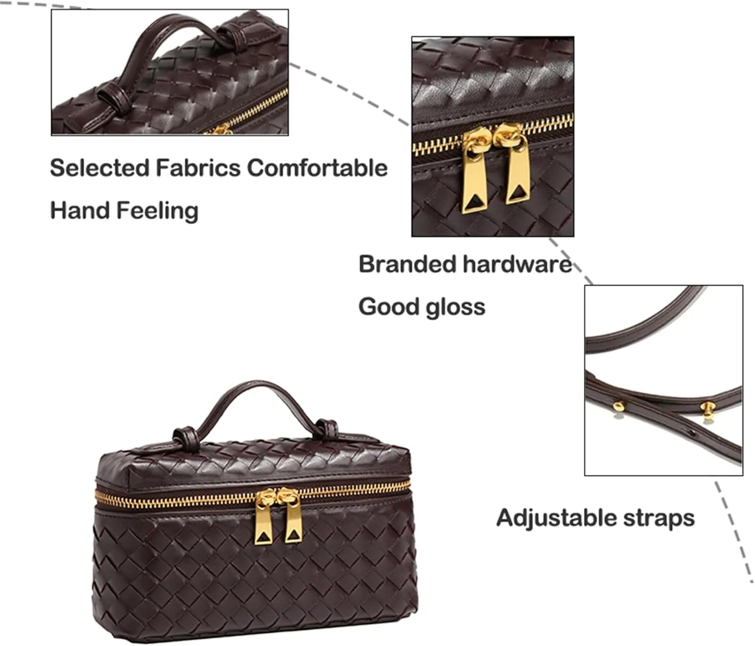 Mini Woven Crossbody Purse Square Box Bags Top-Handle Tote Handbag Shoulder Bag Cute Satchels Trendy