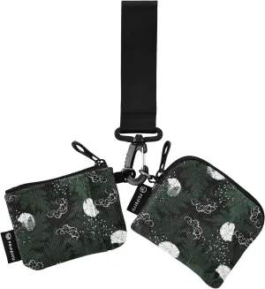 Mini Zip Around Wristlet Keychain Coin Purse Wallet Detachable Dual Pouch Card Cases Portable for Women Men,pattern 10