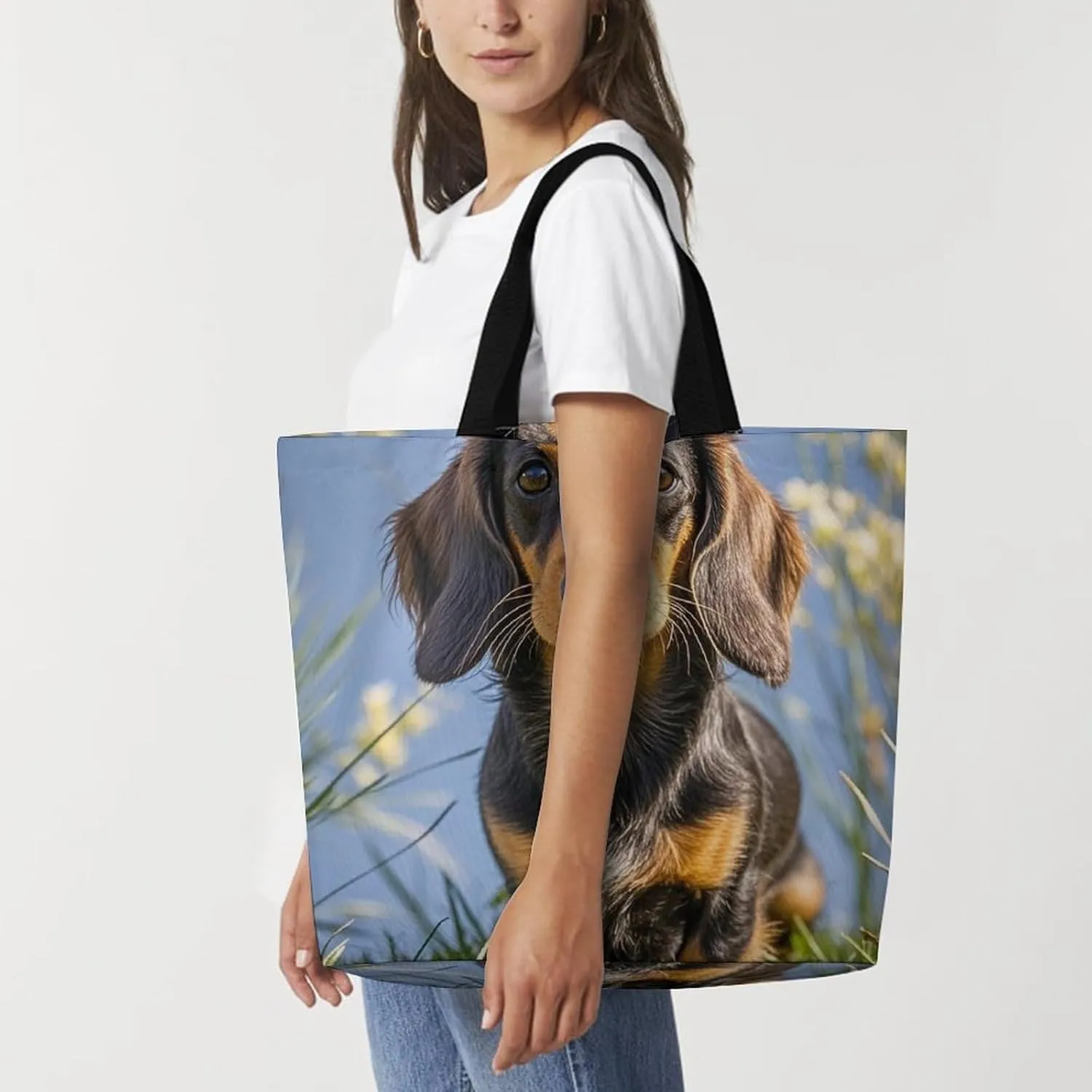 Mother Bear And Cubs Beach Bag Reusable Tote Bag Foldable Grocery Bags Women Shopping Bags for Daily Essentials