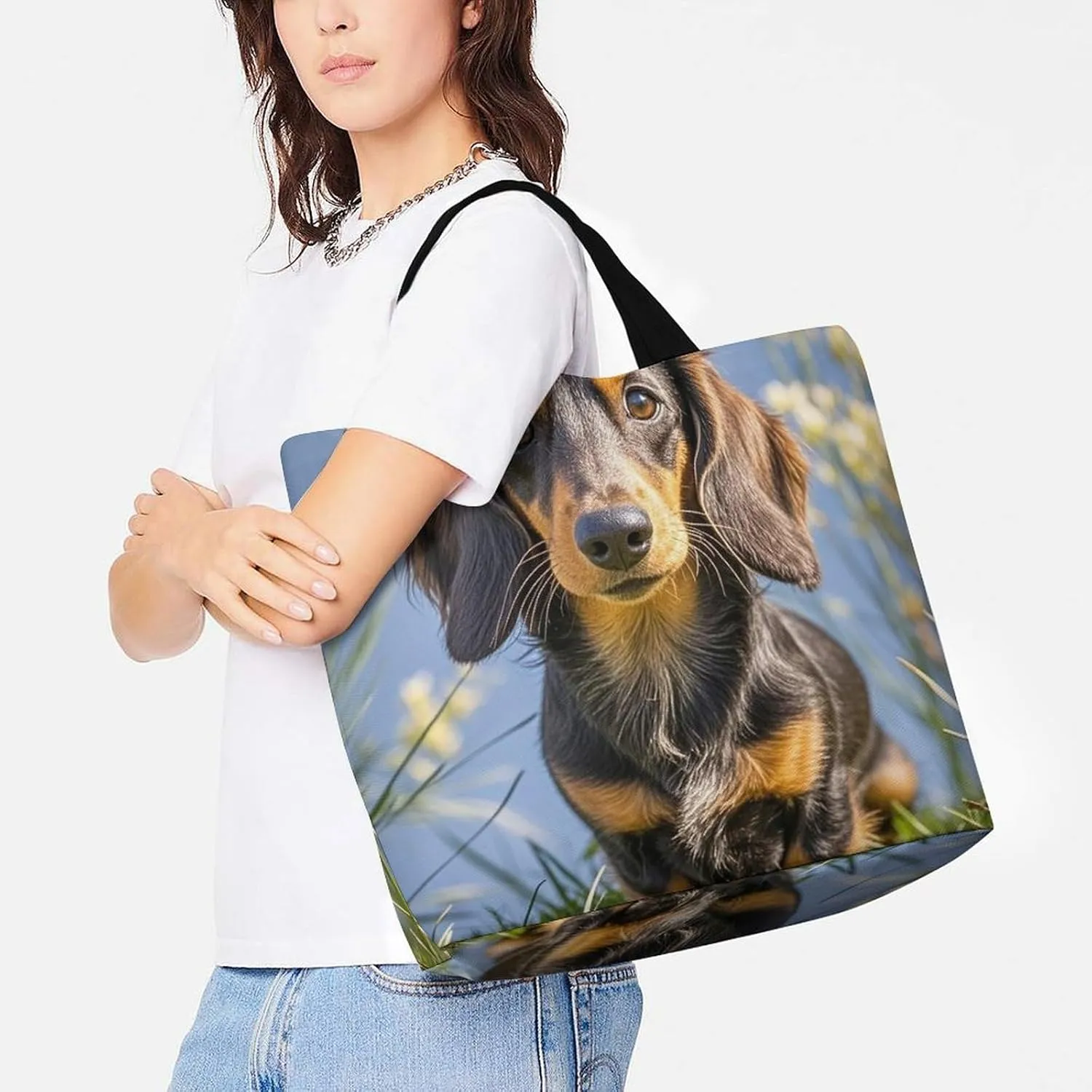 Mother Bear And Cubs Beach Bag Reusable Tote Bag Foldable Grocery Bags Women Shopping Bags for Daily Essentials