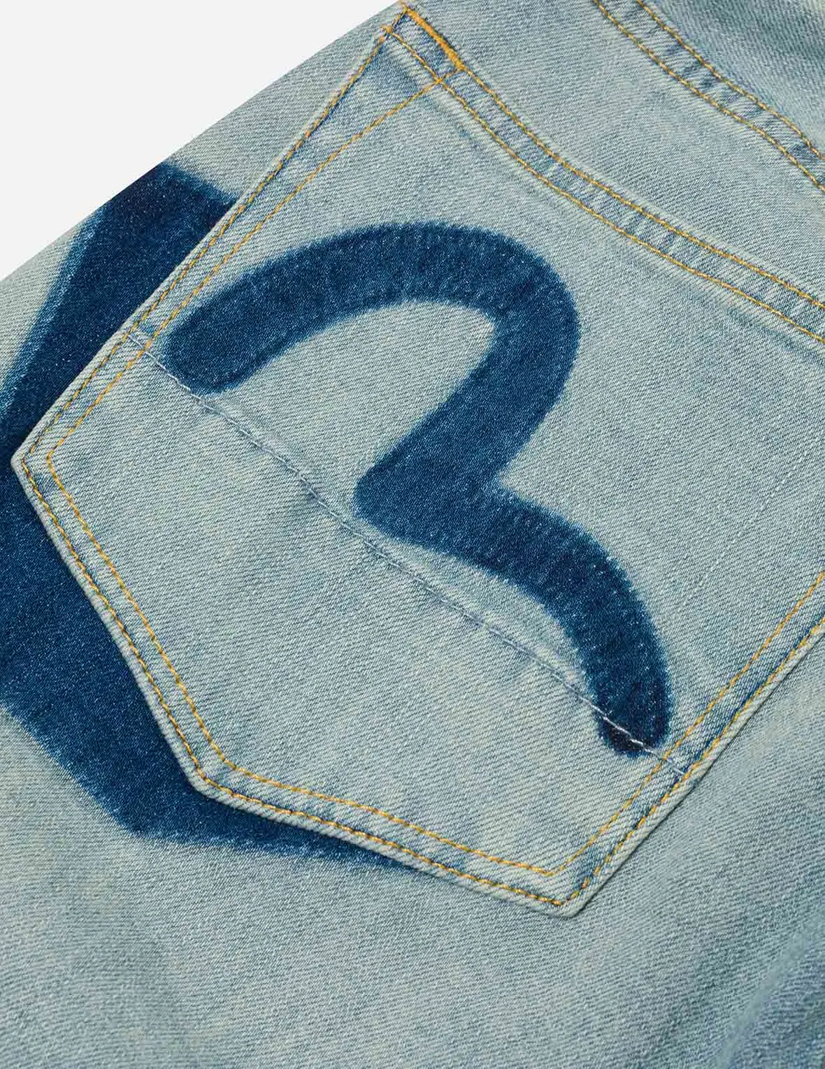 Multi-Pocket with Seagull Print 3D Fit Jeans