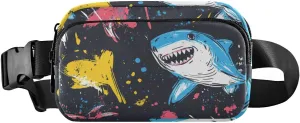 Nature fish sea Pirate Style Stylish Crossbody Bag Waist Packs for Women Men Waterproof Sling Chest Bags with Adjustable Strap for Travel Vacation Running