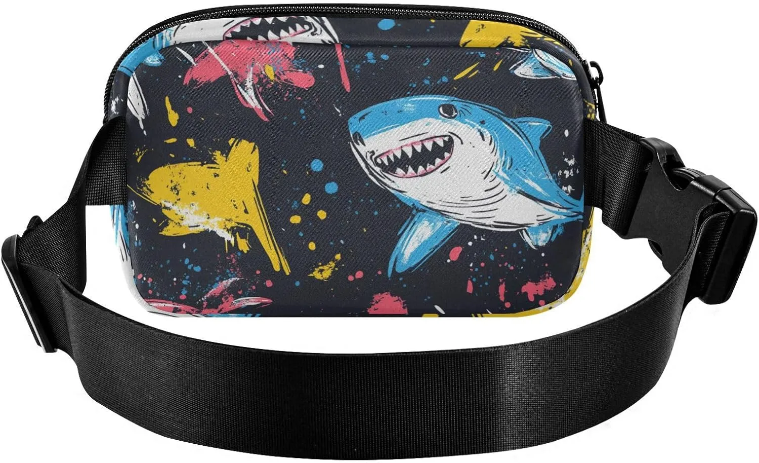 Nature fish sea Pirate Style Stylish Crossbody Bag Waist Packs for Women Men Waterproof Sling Chest Bags with Adjustable Strap for Travel Vacation Running