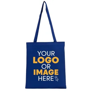 Navy Blue Tote Bag - Customizable Canvas Tote Bag for Special Occasions and Everyday Use - 14x16 in, Personalization Cotton Bags, Reusable Grocery Bags with Logo