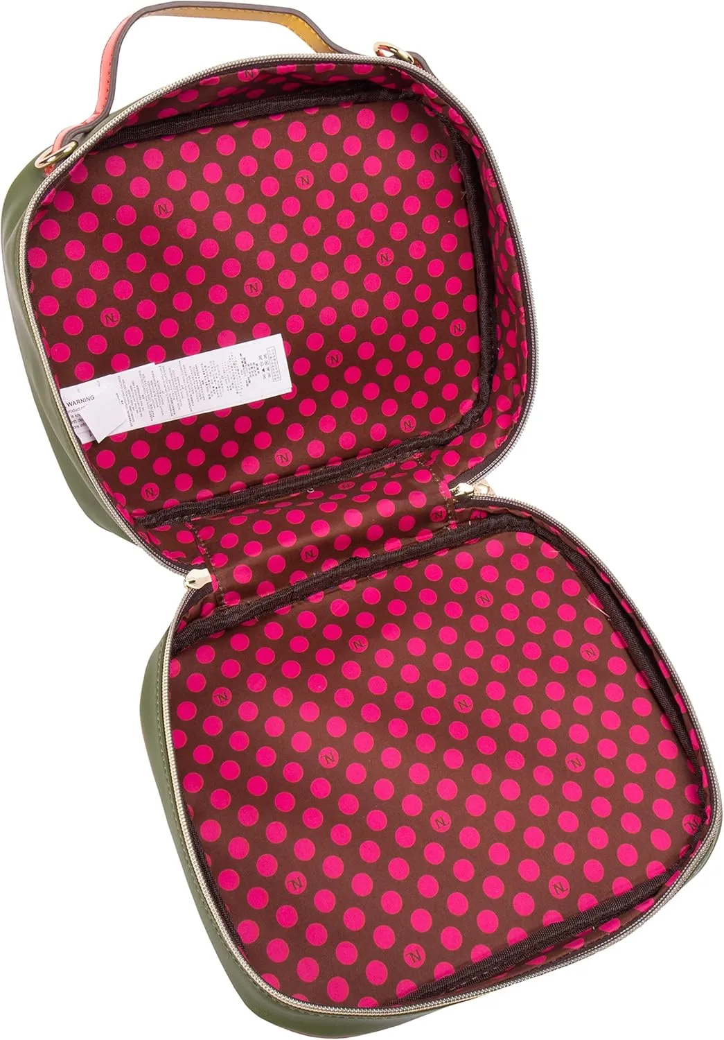 Nicole Lee Travel Handbag Crossbody Set with 3 Fashion Print Makeup Pouches, Women's Cosmetic Toiletry Organizer (Be My Valentine)