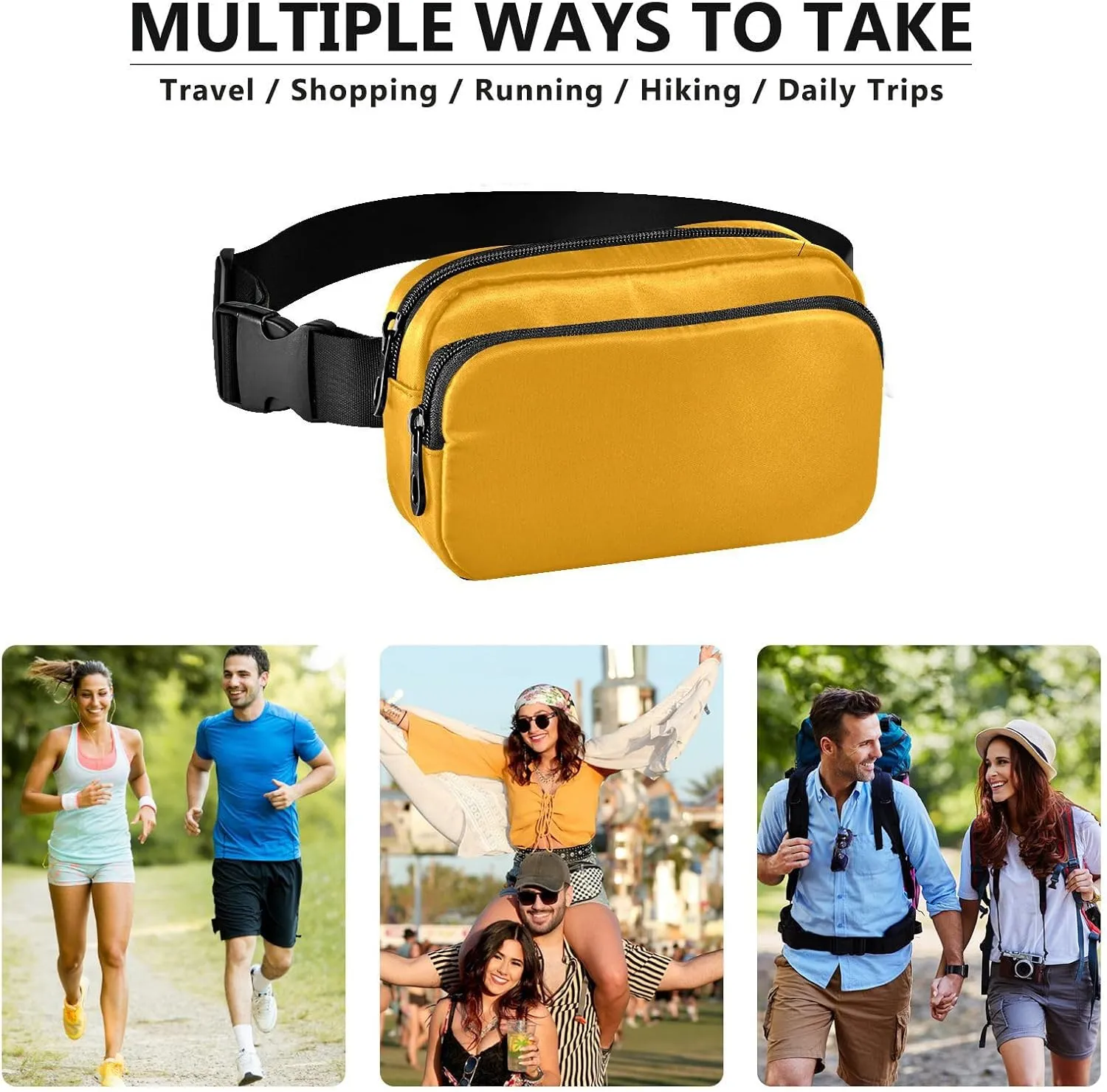 Orange Waist Packs for Women Men Belt Bag Fanny Pack Small Waist Pouch Pouch Runing Belt for Outdoor Running Hiking Cycling