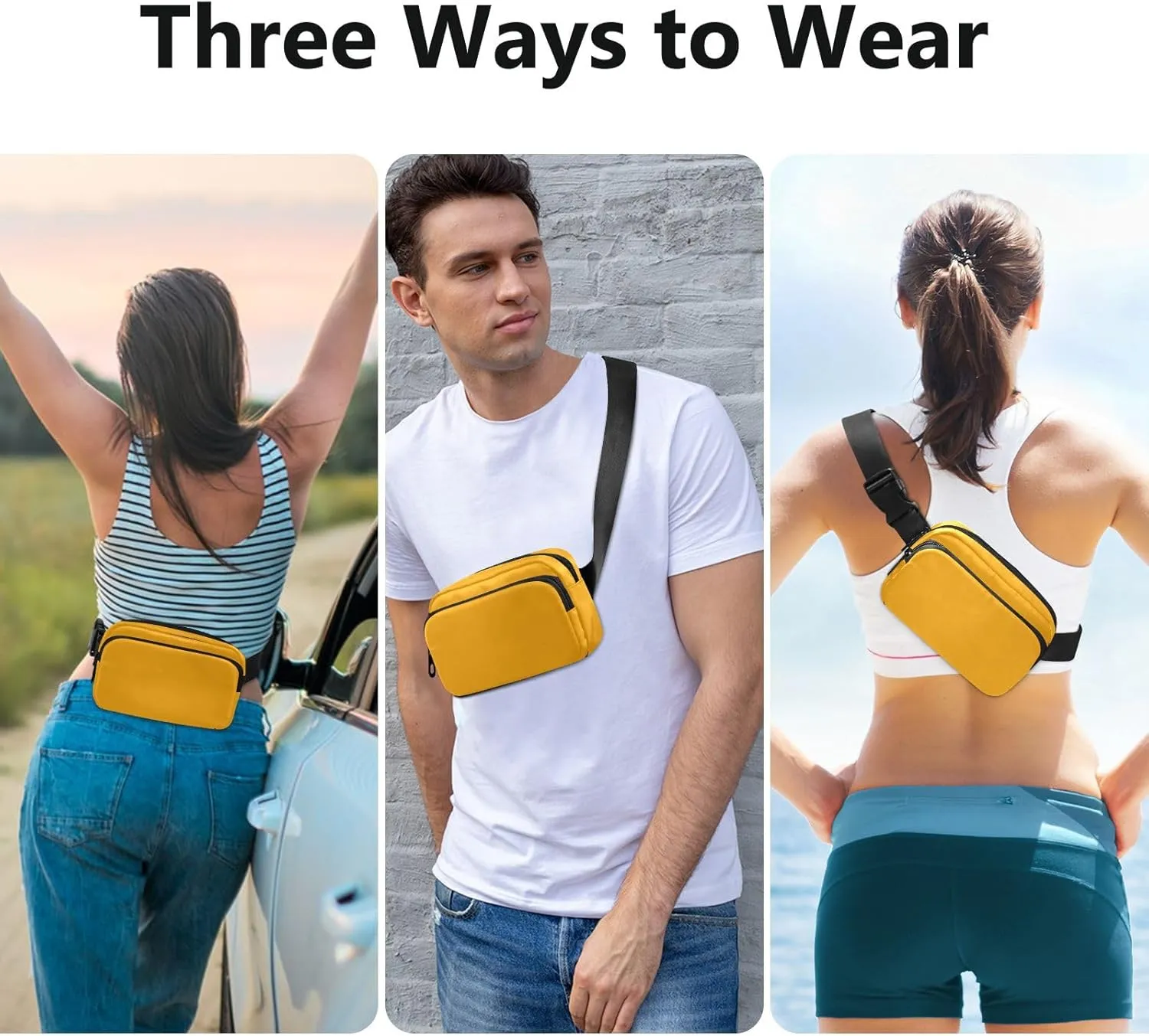 Orange Waist Packs for Women Men Belt Bag Fanny Pack Small Waist Pouch Pouch Runing Belt for Outdoor Running Hiking Cycling