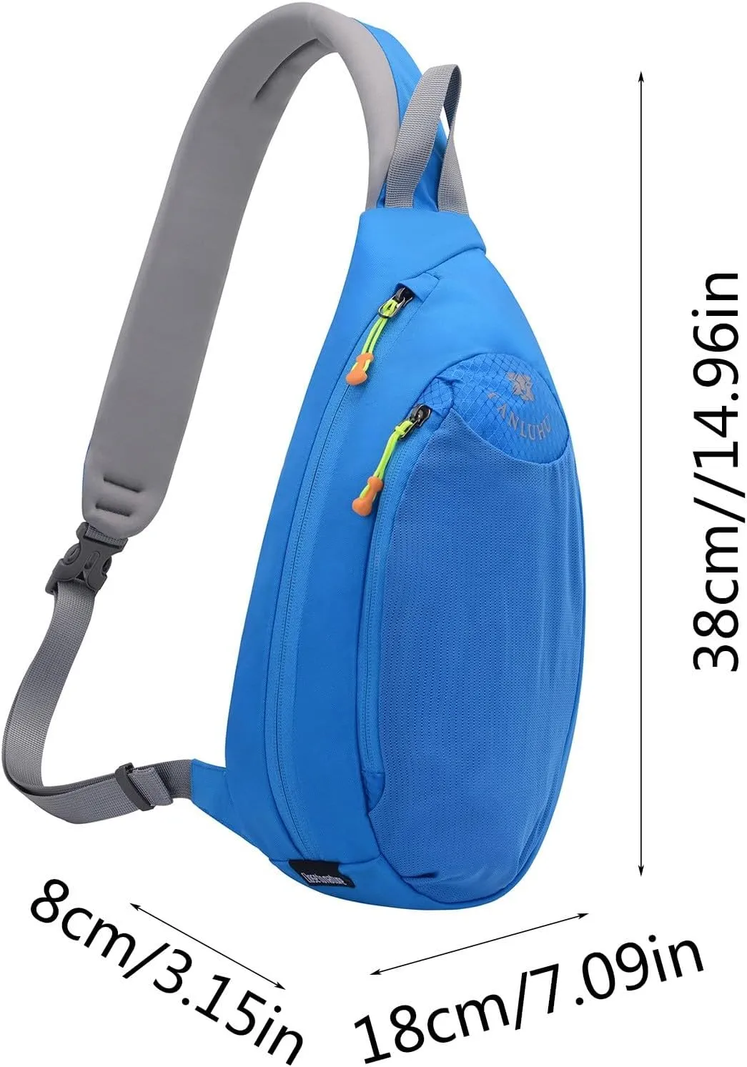 over Shoulder Bag Women Or Man Simple Casual Chest Bag Lightweight Crossbody Bags With Zipper Portable One (C, One Size)