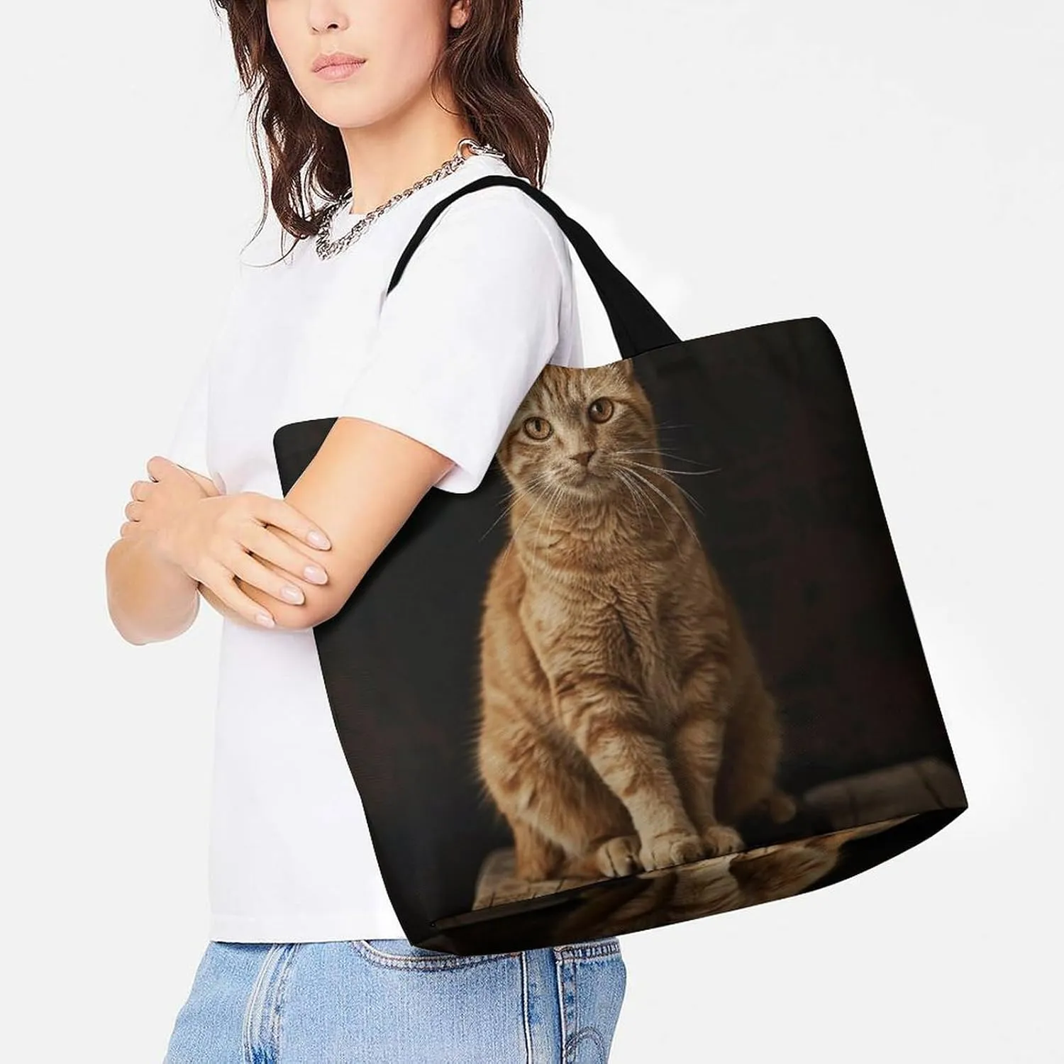 Owl And Flower Beach Bag Reusable Tote Bag Foldable Grocery Bags Women Shopping Bags for Daily Essentials