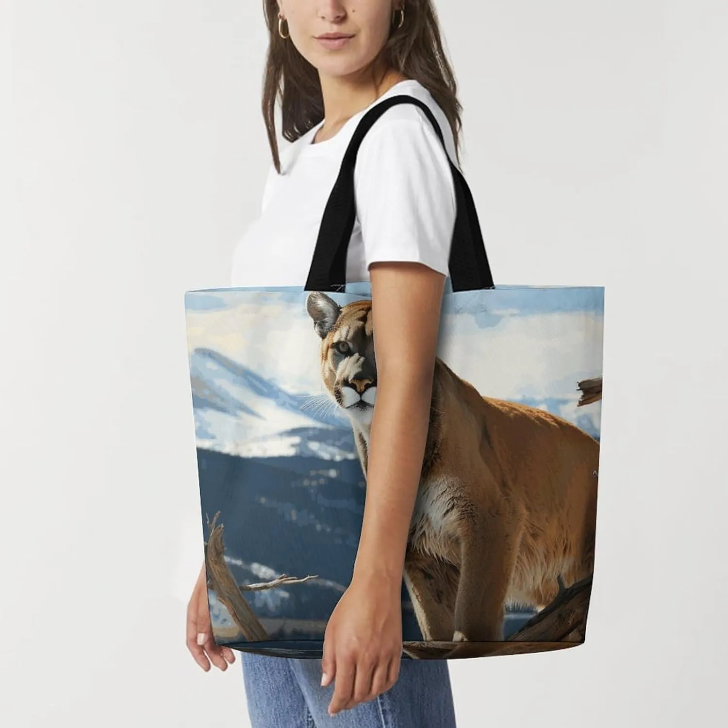 Owl And Flower Beach Bag Reusable Tote Bag Foldable Grocery Bags Women Shopping Bags for Daily Essentials