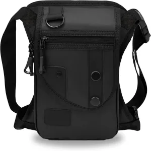 Oxford Thigh Bag for Men Drop Leg Pouch Motorcycle Accessories Water Resistant Hip Bag Leg Fanny Pack for Men Women Gift Black