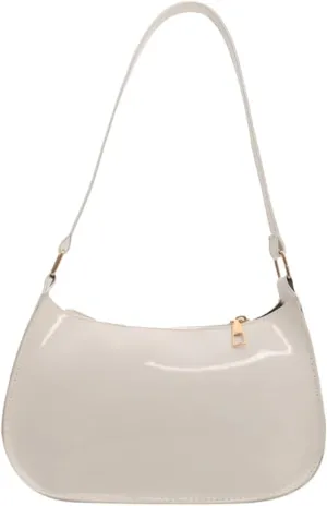 Patent Leather Clutch Purse Shiny Evening Handbags for Women Armpit Shoulder Bag MINI Hobos