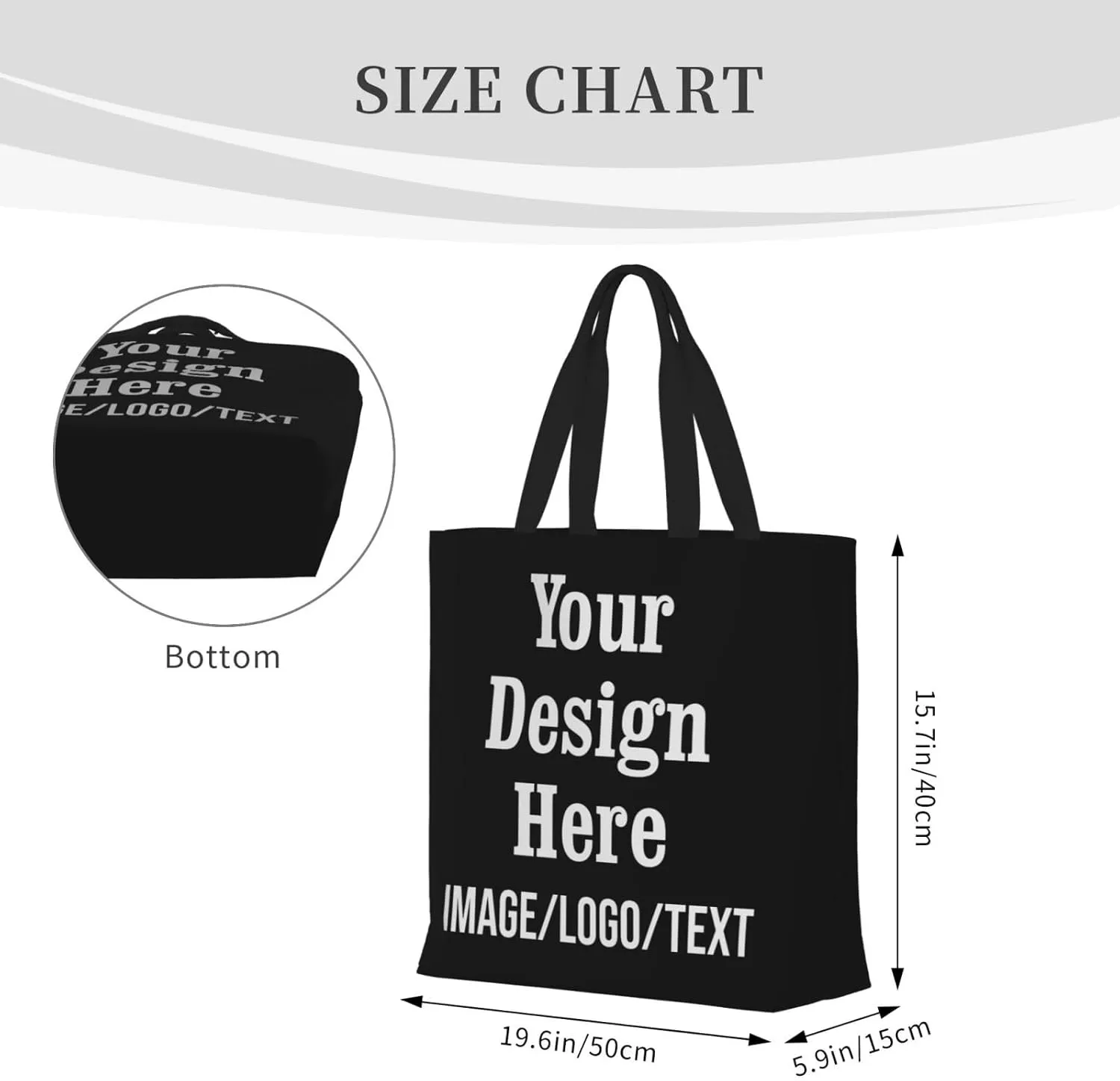 Personalized Tote Bag Custom Tote Bags with Logo Design Your Own Image Custom Bag