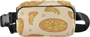 Pizza Yellow Fanny Pack for Women Men Crossbody Belt Bag Fashion Waist Packs Purse with Adjustable Strap Hip Bag for Teen Girls Boys