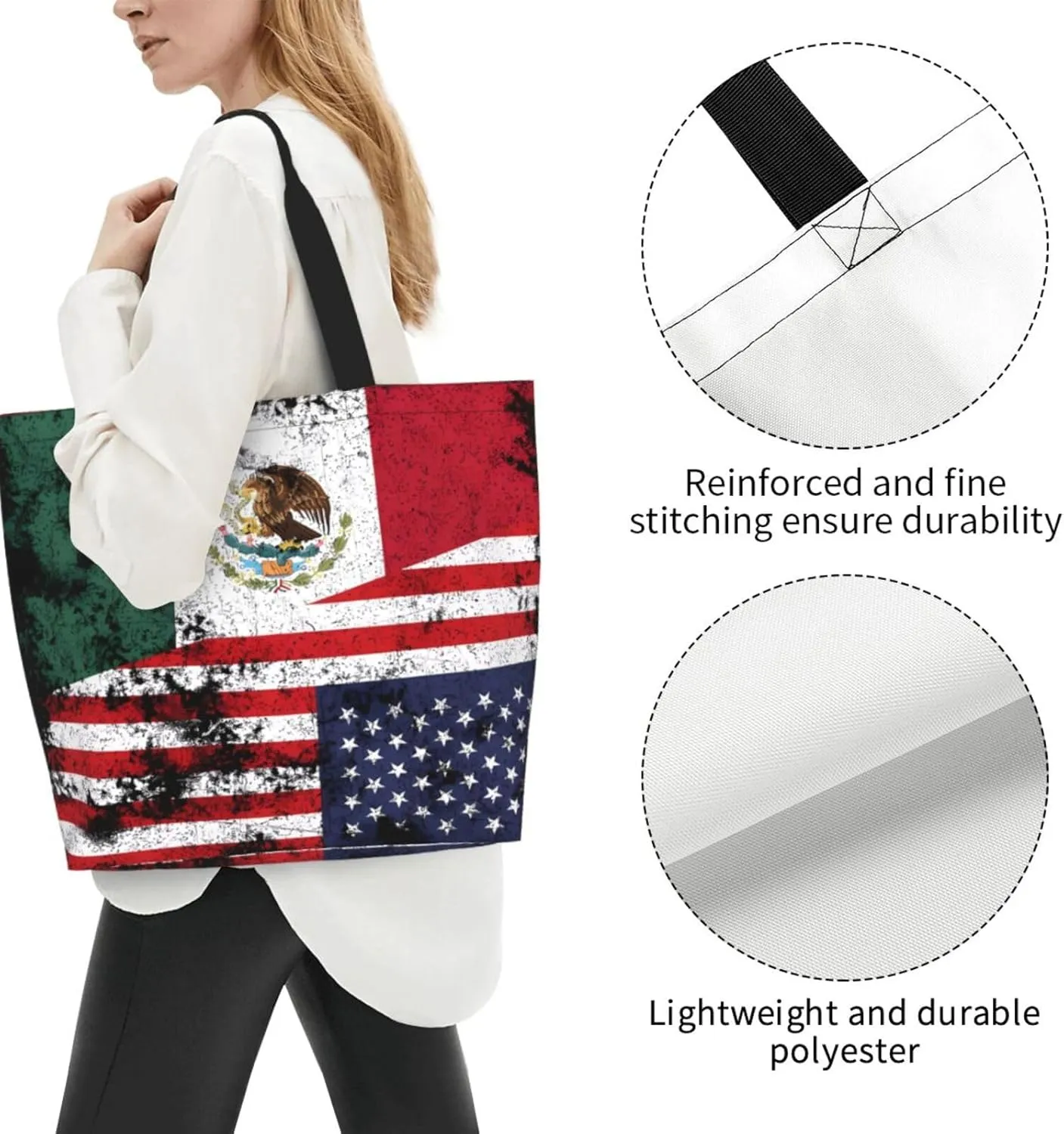 Polish Flag Poland Polska Eagle Women's Tote Bag Large Capacity Single Shoulder Bags Handbag for Shopping Work