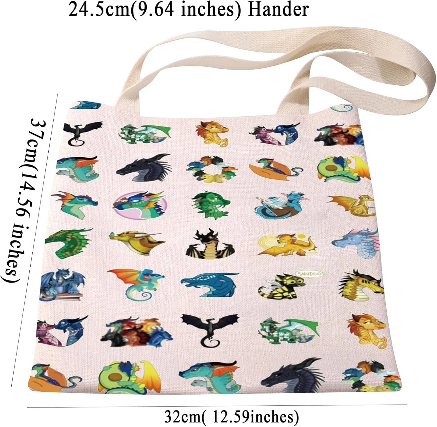PXTIDY Wings Dragon Novel Inspired Gift Fantasy Novel Fire Dragon Tote Bag Wings Dragon Party Gifts Bookish Tote Bag