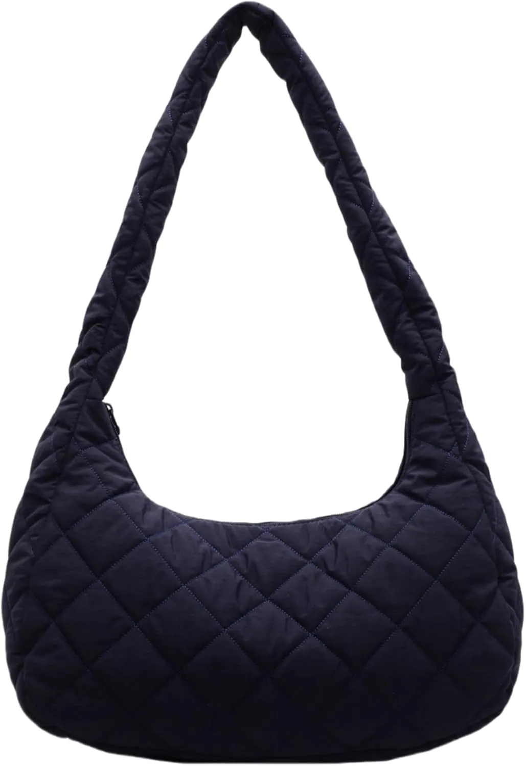 Quilted Nylon Shoulder Crossbody Bag Women Puffy Hobos Handbags Padded Carryall Purse Lightweight