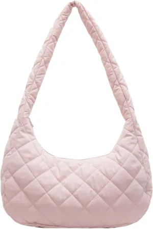 Quilted Nylon Shoulder Crossbody Bag Women Puffy Hobos Handbags Padded Carryall Purse Lightweight