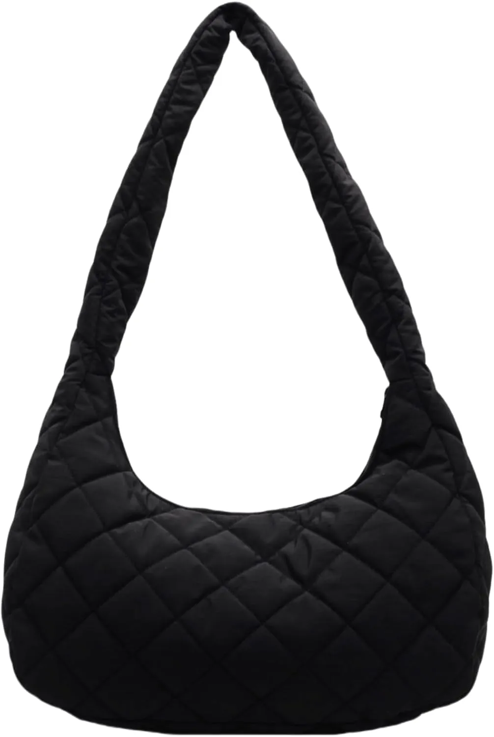 Quilted Nylon Shoulder Crossbody Bag Women Puffy Hobos Handbags Padded Carryall Purse Lightweight