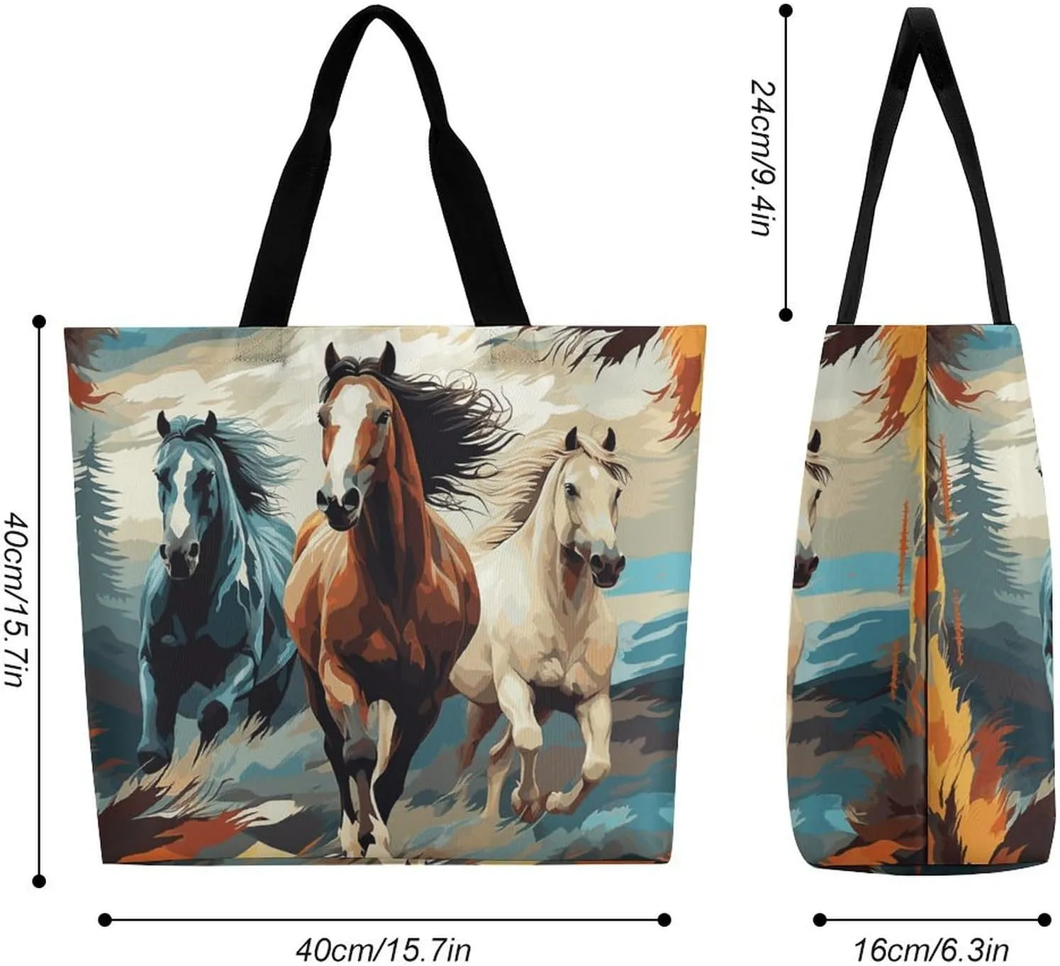 Real Image of Donkey Beach Bag Reusable Tote Bag Foldable Grocery Bags Women Shopping Bags for Daily Essentials