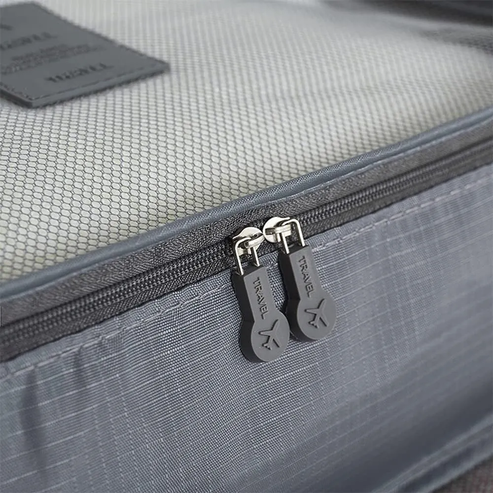 Rojeam Packing Cubes 6 Pcs Travel Luggage Organizer Packing Organizers Set (Grey)