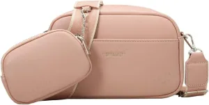Rungion Casual Crossbody Bags for Women Vegan Leather Phone Purses Small Shoulder Handbags Satchels with Wide Strap