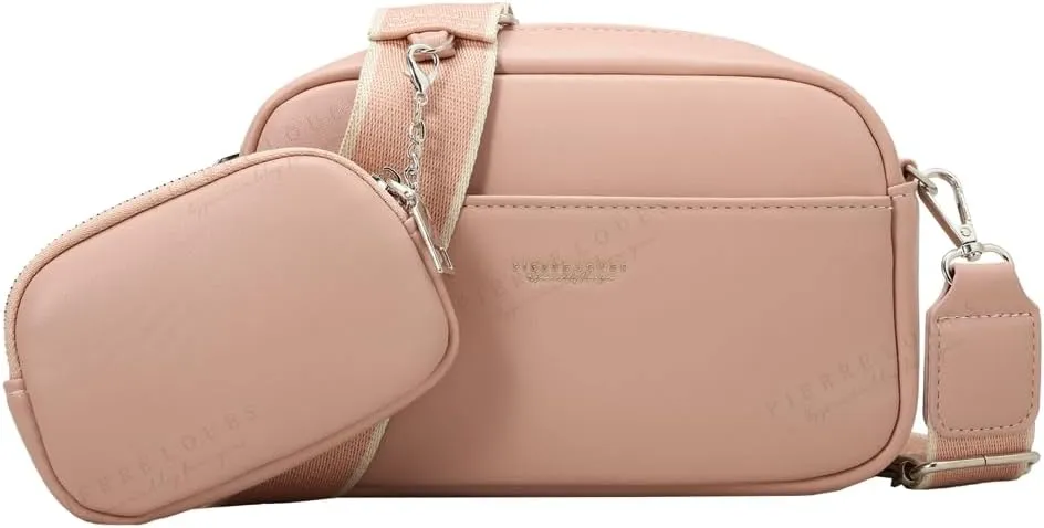 Rungion Casual Crossbody Bags for Women Vegan Leather Phone Purses Small Shoulder Handbags Satchels with Wide Strap
