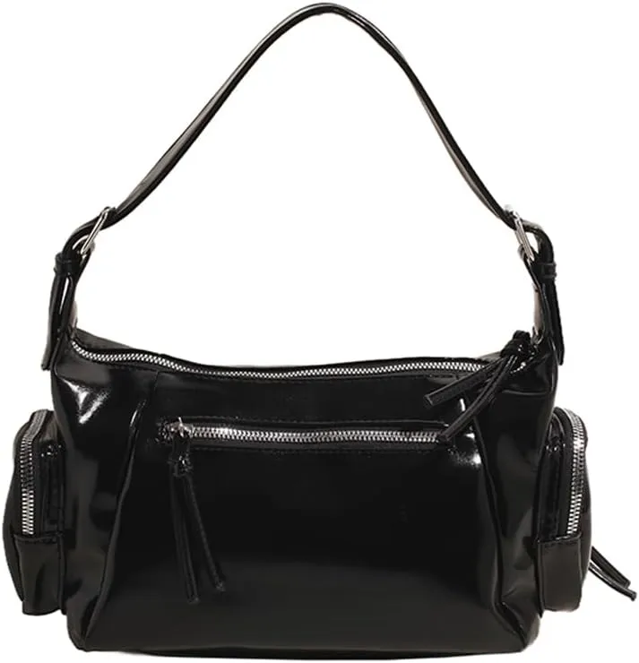 Shoulder Bag Soft PU Leather Underarm Bag Multi-Pocket Hobo Bag Trendy Tote Bag for Women Work Shopping Travel