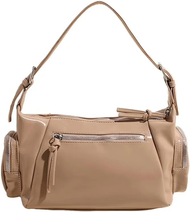 Shoulder Bag Soft PU Leather Underarm Bag Multi-Pocket Hobo Bag Trendy Tote Bag for Women Work Shopping Travel