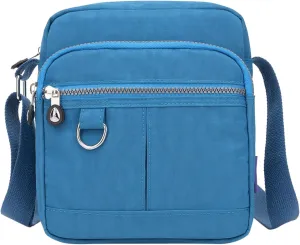 Shoulder Bags for Men Casual Nylon Purse Handbag Crossbody Bags Shoulder Bag Handbag For Women Small (Blue, One Size)