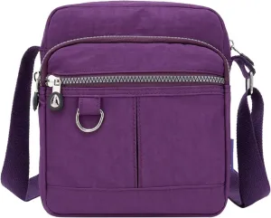 Shoulder Bags for Men Casual Nylon Purse Handbag Crossbody Bags Shoulder Bag Handbag For Women Small (Purple, One Size)
