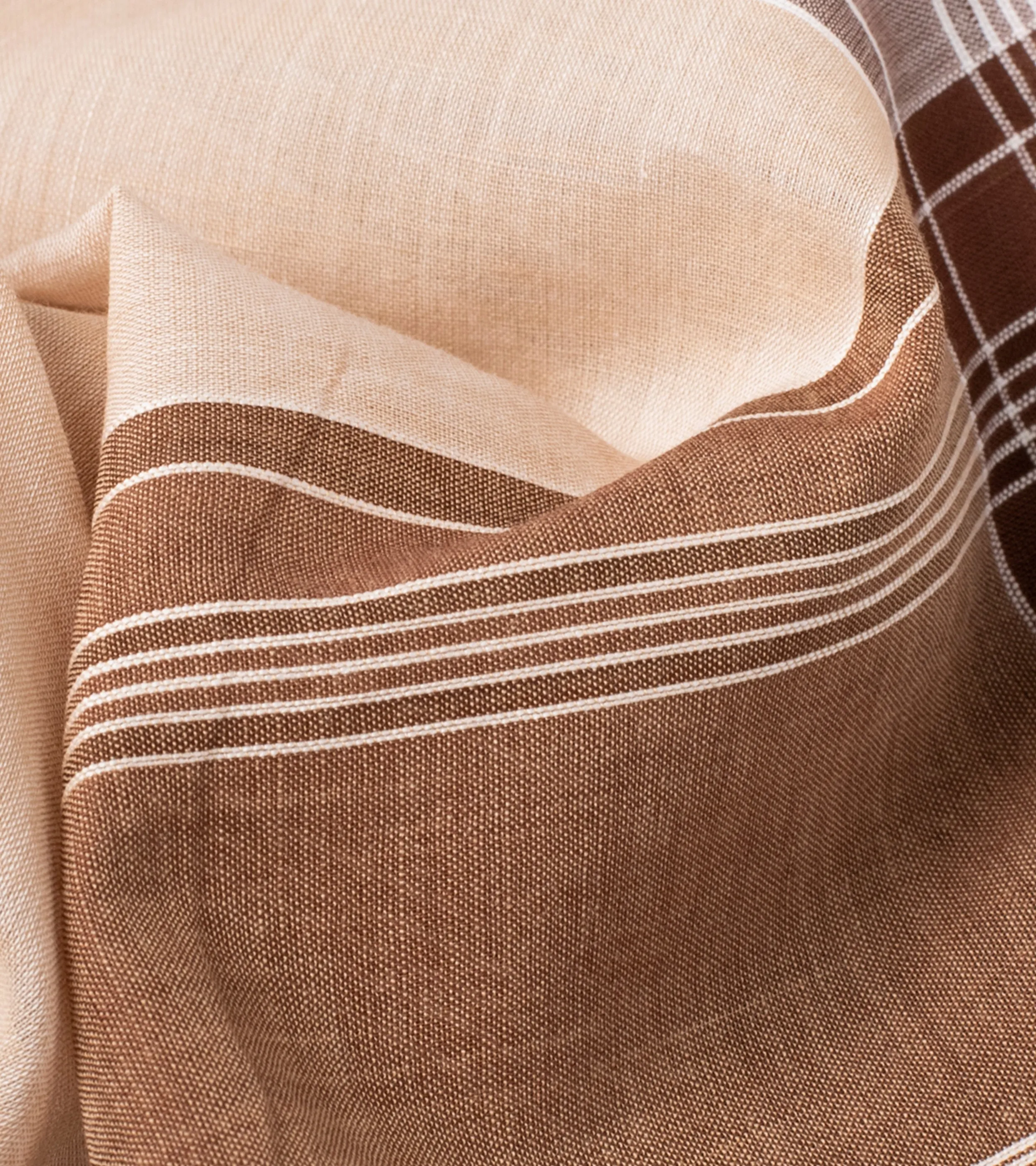 Simonnot Godard Arlequin Handkerchief Brown