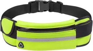 Slim Running Belt for Men, Waterproof Fanny Pack for Men,Phone Holder for Running,Reflective Waist Bag,Runners Belt Pouch,Money Belt,Waist Pack Bag for Travel Workout Camping Running