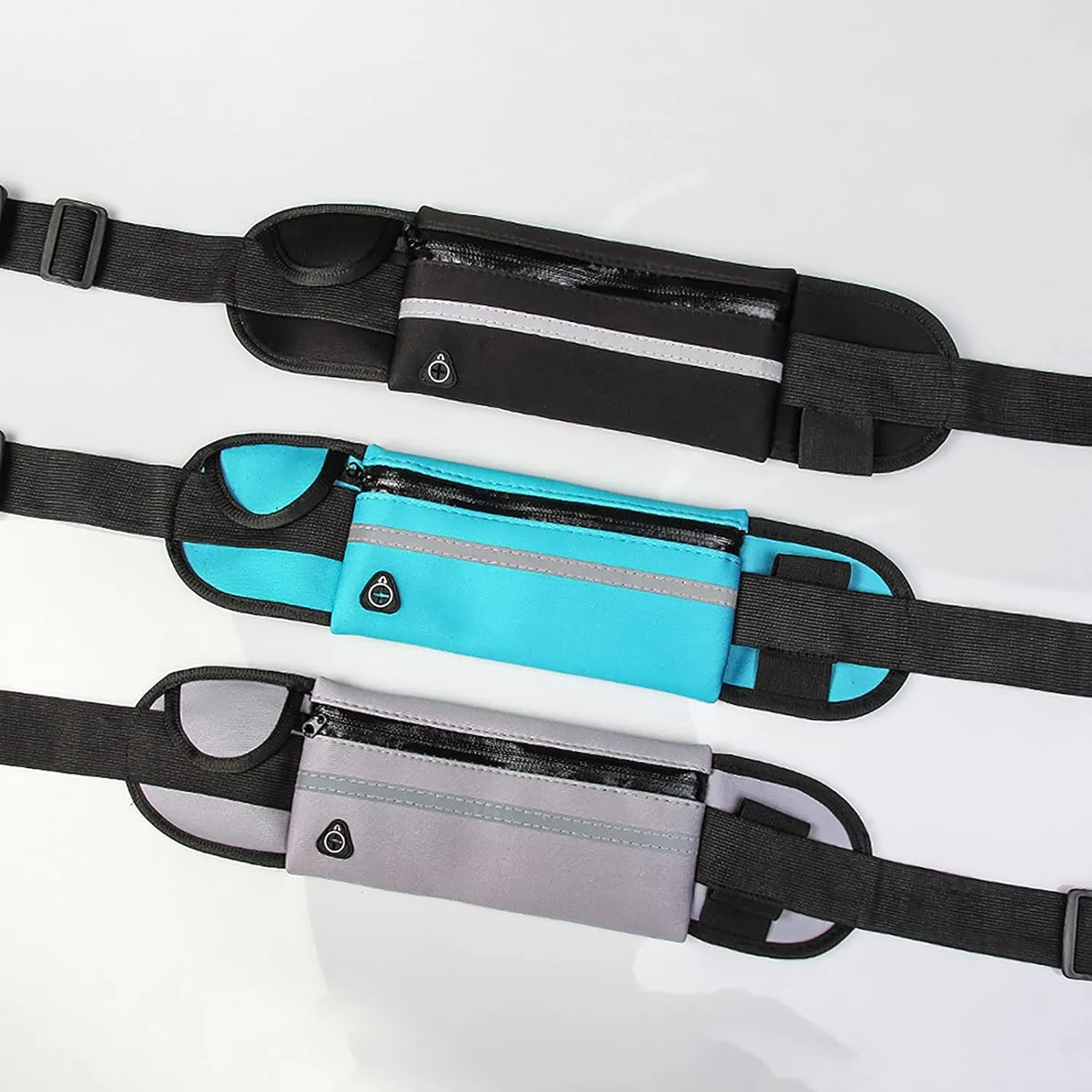Slim Running Belt for Men, Waterproof Fanny Packs for Women,Phone Holder for Running,Reflective Waist Bag,Runners Belt Pouches for Men,Money Belt,Waist Pack Bag for Camping Workout Running Travel