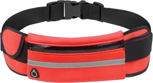 Slim Running Belt for Men, Waterproof Fanny Packs for Women,Phone Holder for Running,Reflective Waist Bag,Runners Belt Pouches for Men,Money Belt,Waist Pack Bag for Camping Workout Running Travel