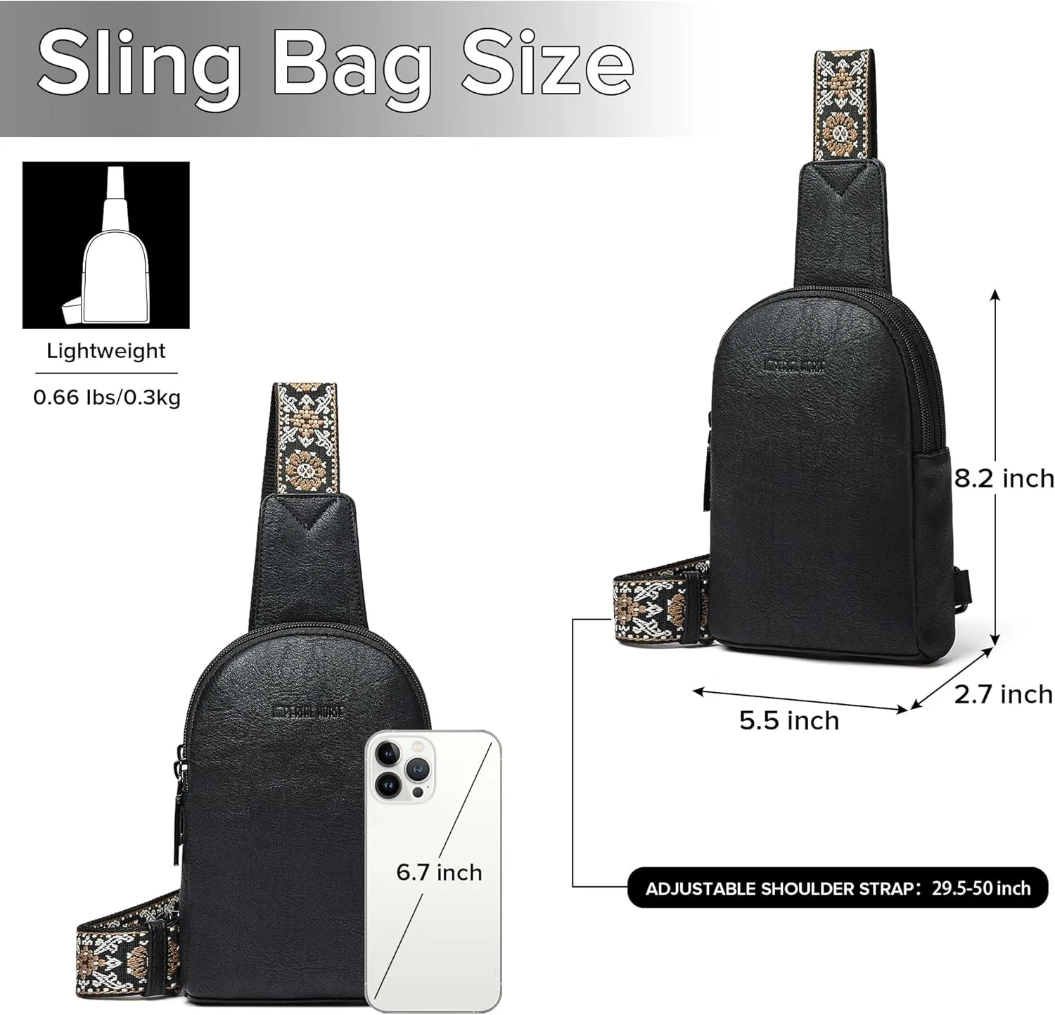 Sling Bag for Women - Crossbody & Fanny Pack for Shopping Travel