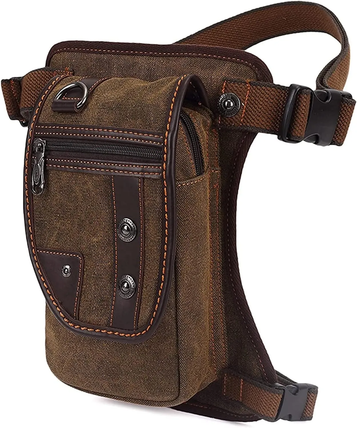 Small Canvas Multi-Purpose Waist Fanny Pack, Drop Leg Bag, Motorcycle Bike Cycling Pouch Pouches