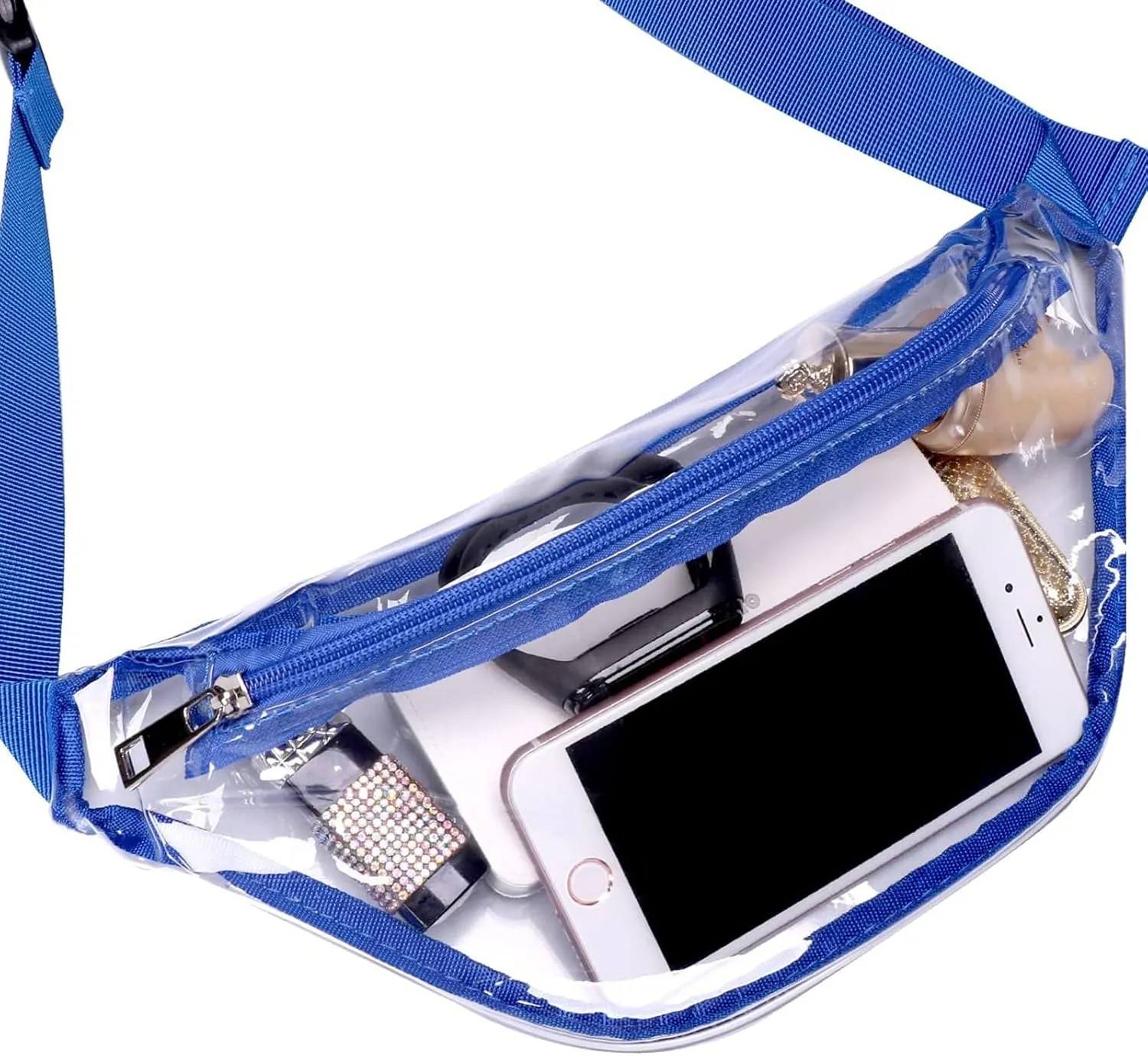 Small Crossbody Bag for Women Multi Pocket Crossbody Purses Soft Leather Shoulder Handbags Handbag with Zipper(Blue)