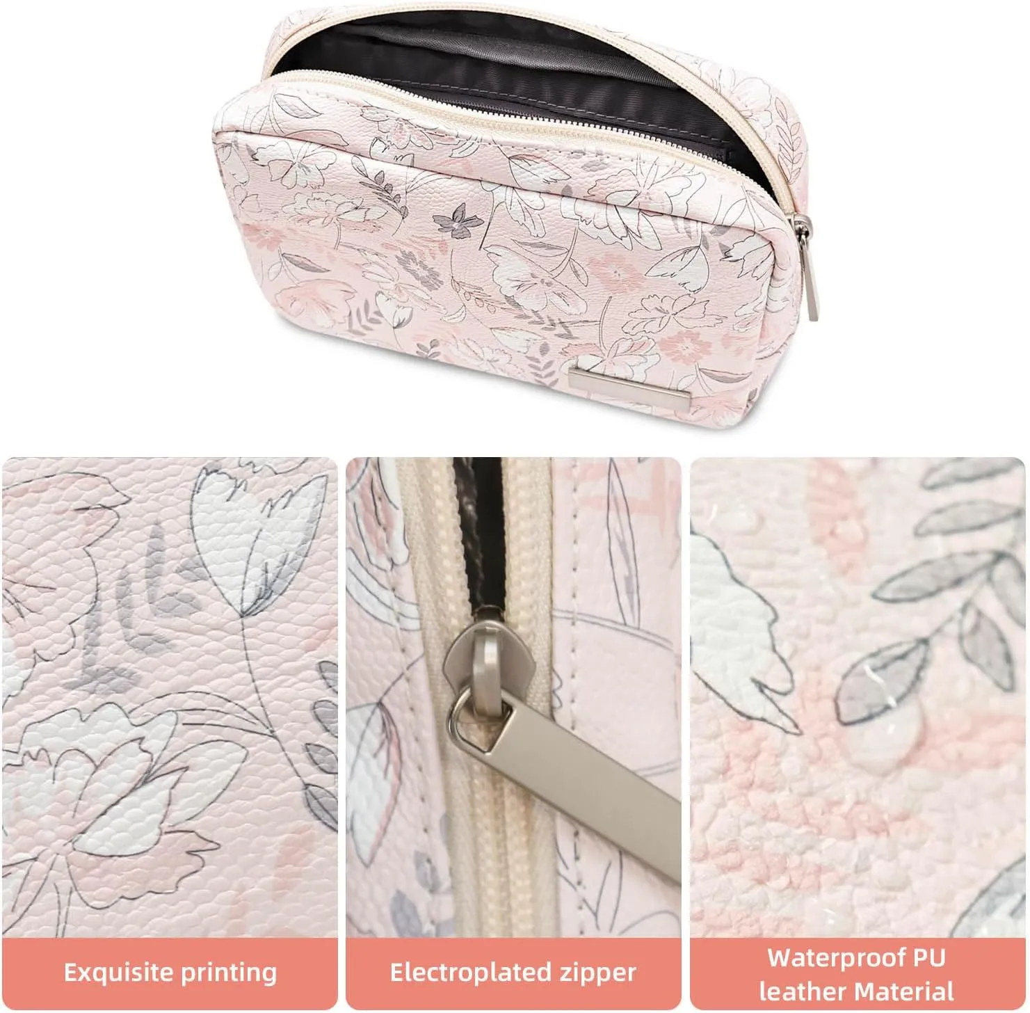 Small Makeup Bag for Purse, Mini Cosmetic Bag for Wemon, Purse Organizer Pouches for Travel