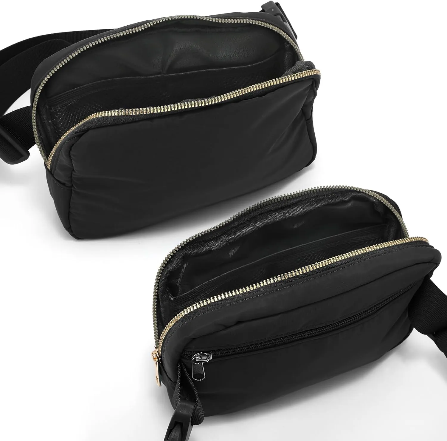Small Nylon Belt Bag for Women Men Fanny Pack Crossbody Adjustable Strap Sling Chest Bag Bum Hip Waist Bag,black
