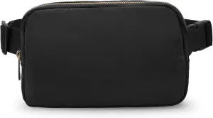 Small Nylon Belt Bag for Women Men Fanny Pack Crossbody Adjustable Strap Sling Chest Bag Bum Hip Waist Bag,black